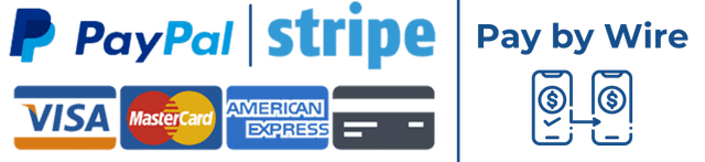 Accepted Payment Methods - Credit Card, PayPal, Bank Transfer