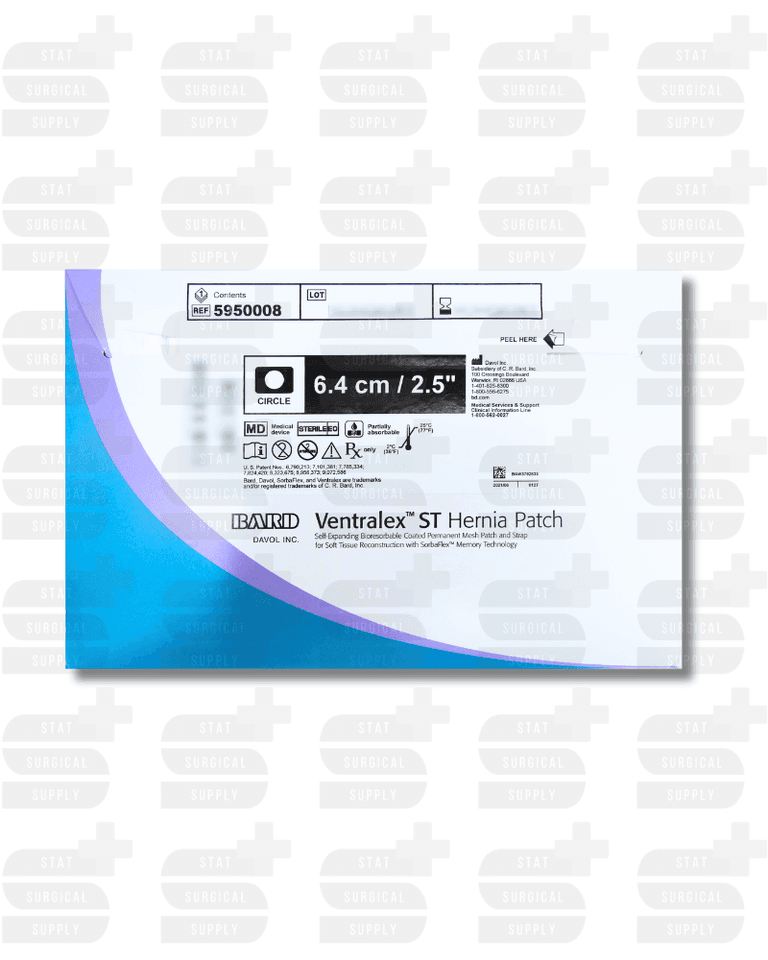 Ventralex ST Hernia Patch Medium Circle with Strap 2.5" Diameter