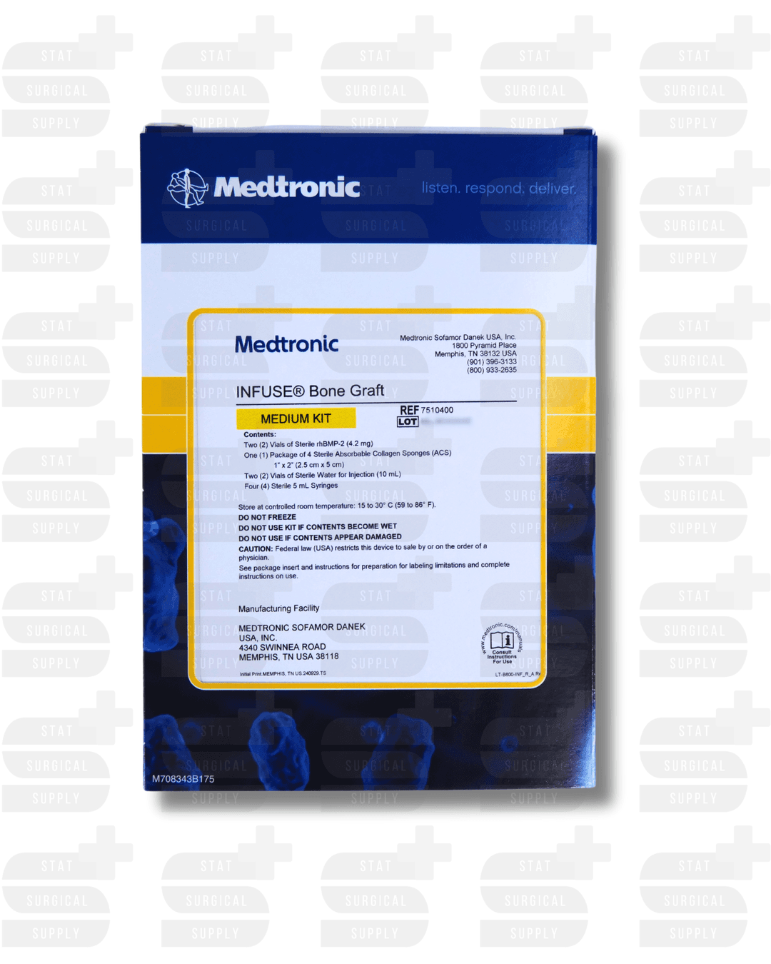 MEDTRONIC 7510400 - Medtronic Infuse Bone Graft Kit – Medium
MEDTRONIC 7510400 - Professional Surgical supplies product for healthcare facilities