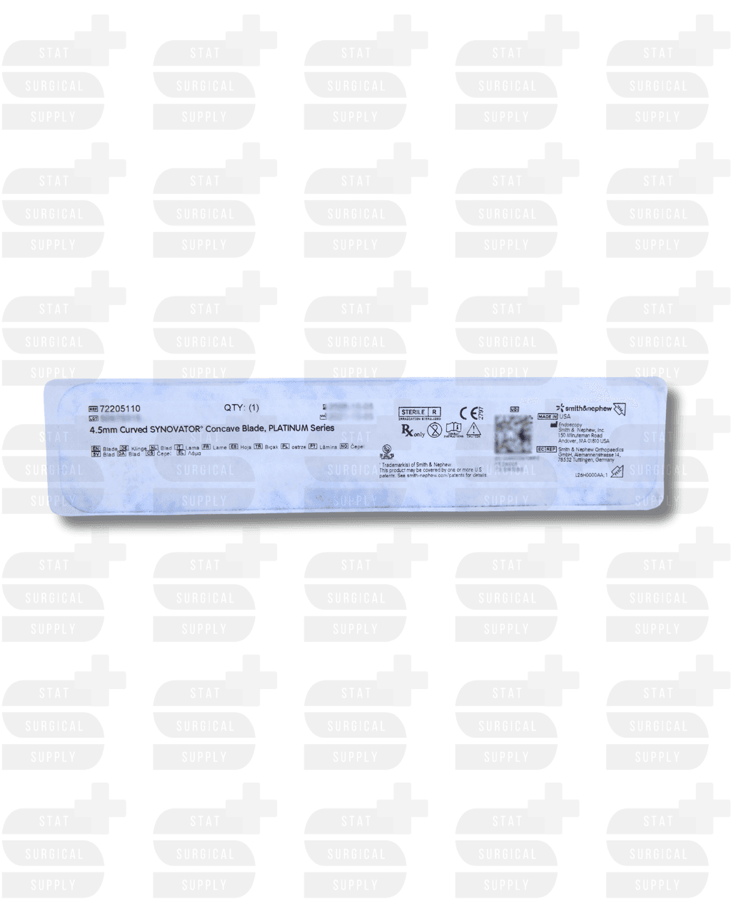 SMITH & NEPHEW 72205110 Arthroscopic Surgery Blade 4.5mm Curved Syn SMITH & NEPHEW 72205110 - Medical supply product image